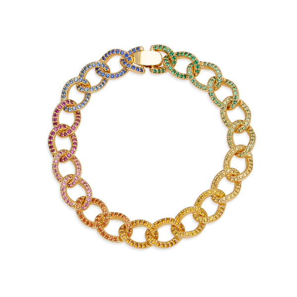 Lory Jewellery Rainbow Bracelet B21002 Siamite #1582 Silver 925