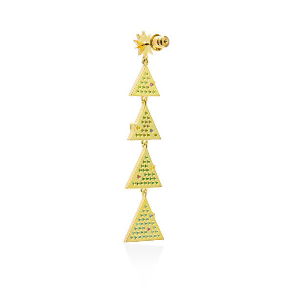 Lory Jewelery Christmas Tree Earrings E19001 Siamite #107002 Silver 925