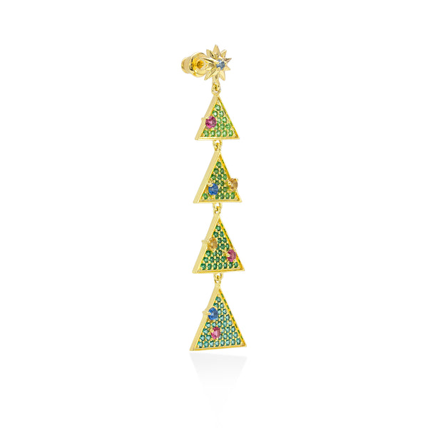 Lory Jewelery Christmas Tree Earrings E19001 Siamite #107002 Silver 925