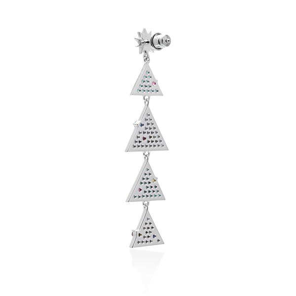 Lory Jewellery Christmas Tree Earrings E19001 Siamite #114201 Silver 925