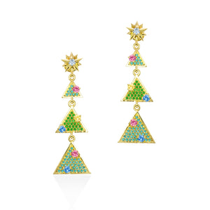 Lory Jewelery Christmas Tree Earrings E19004 Siamite #1141 Silver 925