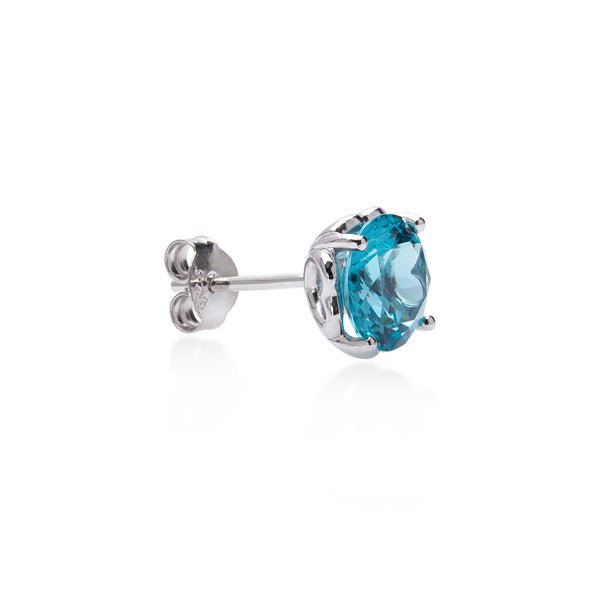 Lory Jewellery Classic Stud Earrings E19024 Siamite #1188 Silver 925