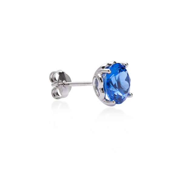 Lory Jewelery Classic Stud Earrings E19024 Siamite #1244 Silver 925