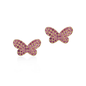 Lory Jewellery Butterfly Stud Earrings E19065 Siamite #1552 Silver 925