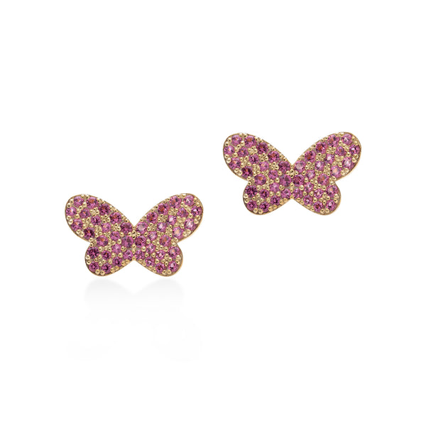 Lory Jewelery Butterfly Stud Earrings E19065 Siamite #1552 Silver 925