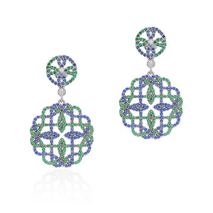 Lory Jewellery Armenian Earrings E21025 Siamite #1335 Silver 925