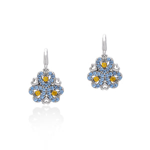 Lory Jewellery Flower Earrings E21044 Siamite #1221 Silver 925