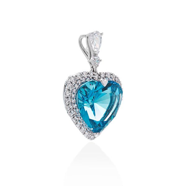 Lory Jewelery Heart Pendant P19003 Siamite #1188 Silver 925