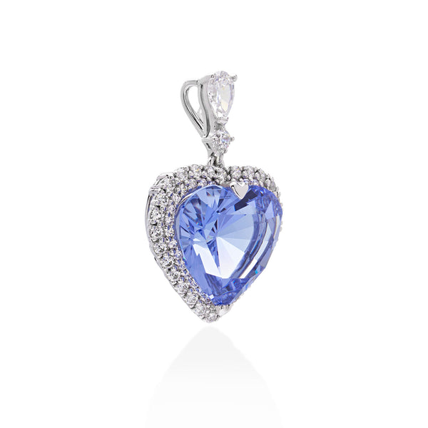 Lory Jewelery Heart Pendant P19003 Siamite #1704 Silver 925