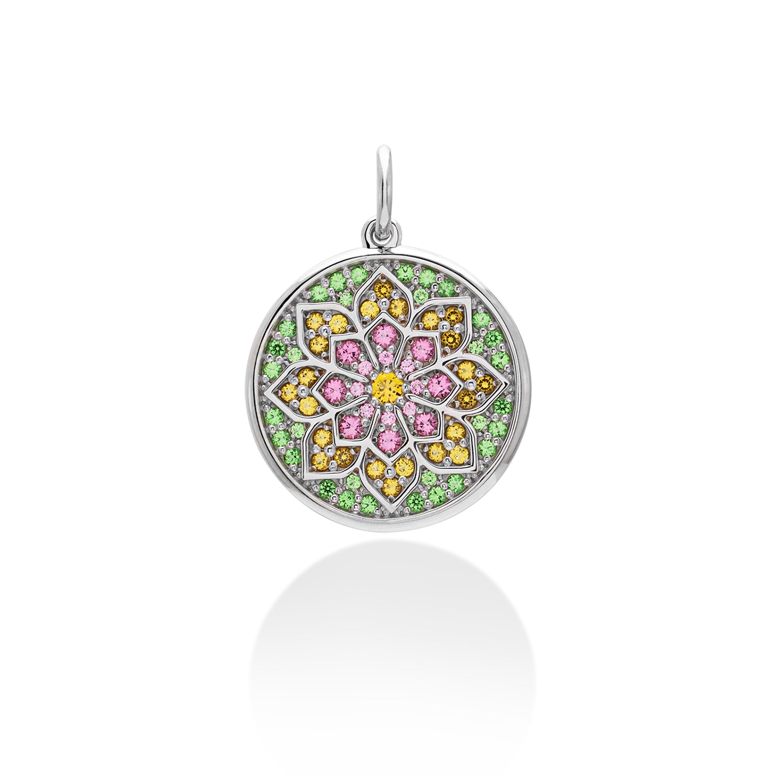 Lory Jewellery Mandala Flower Pendant P21031 Siamite #1415 Silver 925