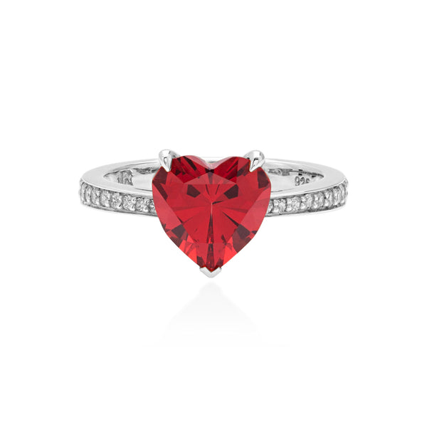 Lory Jewelery Valentine Ring R19016 Siamite #1593 Silver 925