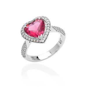 Lory Jewelery Valentine Ring R19017 Siamite #1543 Silver 925