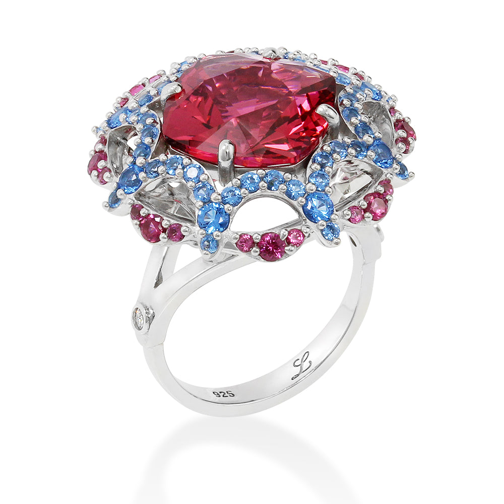 Lory Jewellery Cocktail Ring R20069 Siamite #1545 Silver 925