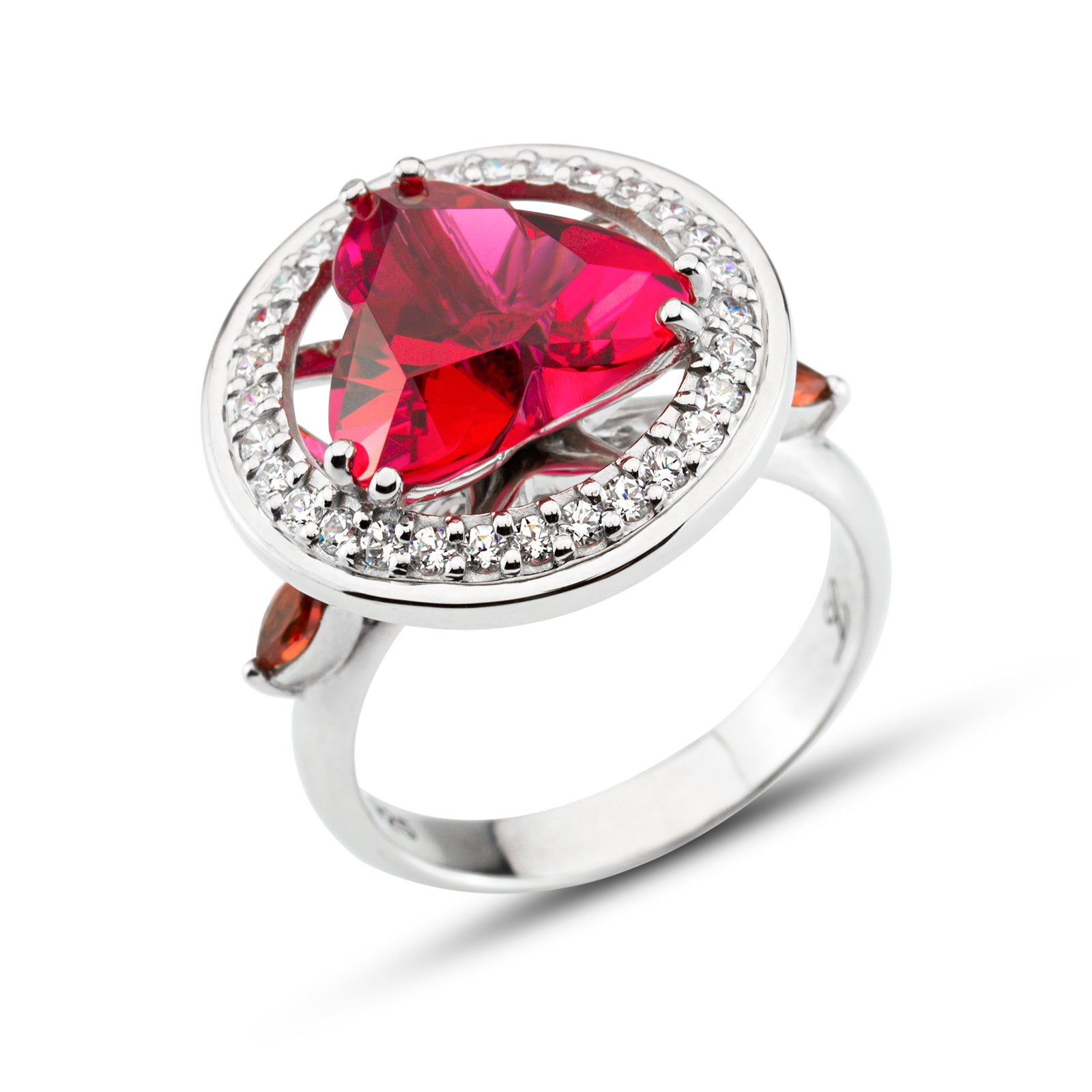 Lory Jewelery Cocktail Ring R21011 Siamite #1724 Silver 925