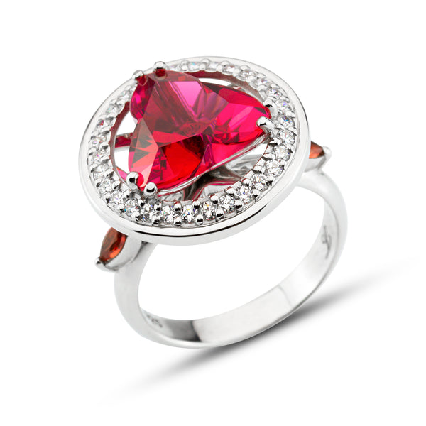 Lory Jewellery Cocktail Ring R21011 Siamite #1724 Silver 925