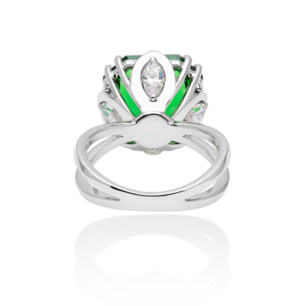 Lory Jewellery Classic Cocktail Ring R21012 Siamite #1063 Silver 925