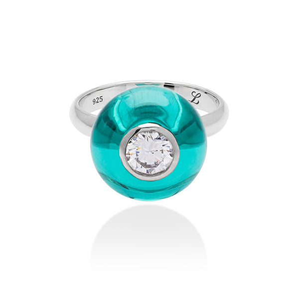 Lory Jewellery Solitaire Ring R21019 Siamite #1135 Silver 925