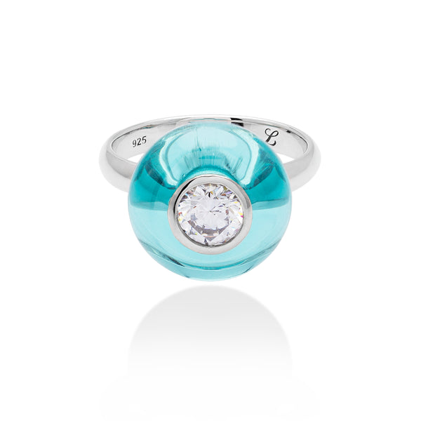 Lory Jewellery Solitaire Ring R21019 Siamite #1169 Silver 925